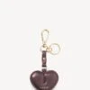 Charm Keyring Heart Merlot