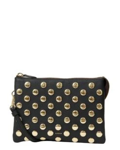 Tilly's Big Sis Crossbody Black + Gold Stud