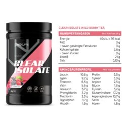 Clear Isolate - Wild Berry Tea, 500g (Limited Edition) -Nahrung Welt Clear Isolate Peach Ice Tea 500g 948 4