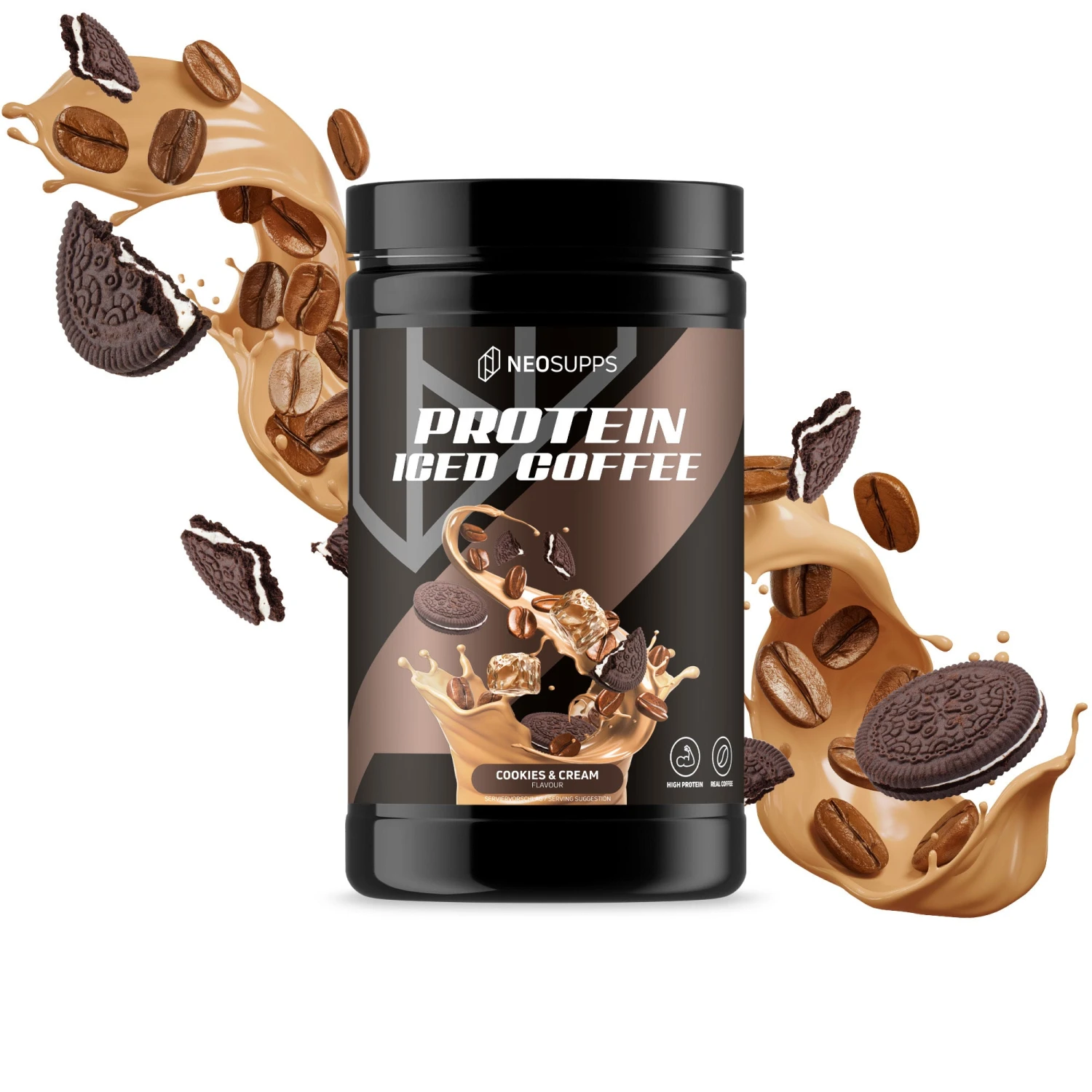 Protein Iced Coffee - Cookies & Cream, 500g 2 Protein Iced Coffee - Cookies & Cream, 500g – Bild 2