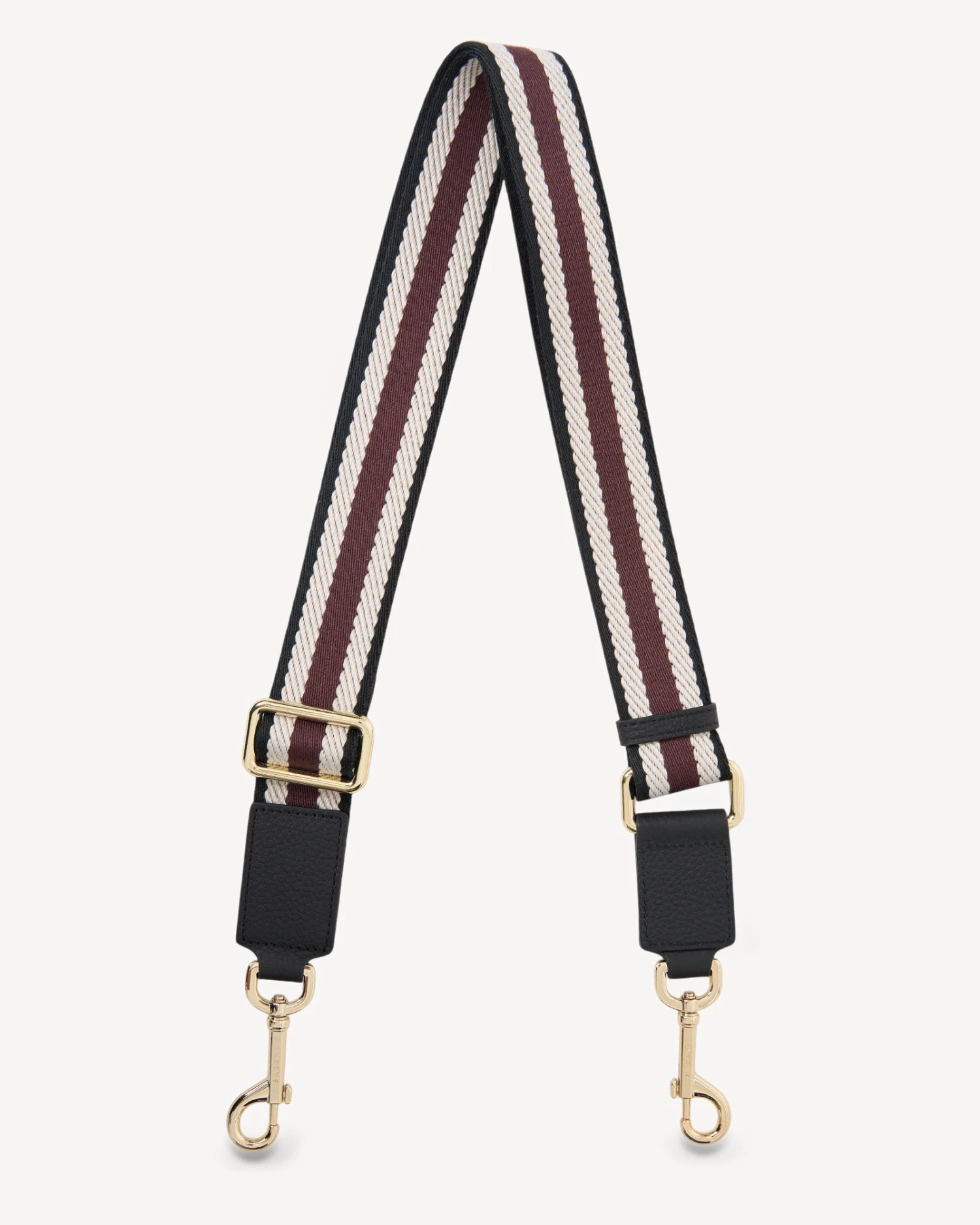 Feature Strap Webbing Black + White + Merlot 1 Feature Strap Webbing Black + White + Merlot