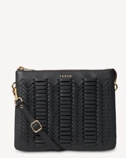Matilda Crossbody Black Chevron